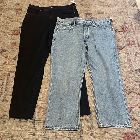 NWT lot of 2 old navy size 16 high rise jeans. Blue and black straight leg - Picture 6 of 16